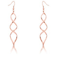 Rose Goldtone Twist Earrings