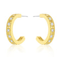 Roma Goldtone Finish Hoop Earrings