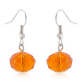 Orange Faceted Bead Earrings