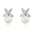 Butterfly Pearl Stud Earrings