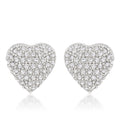 Special Pave Heart Earrings