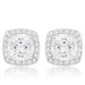 Pave Halo Earrings