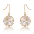 .6 Ct Elegant CZ Gold Plated Disk Earrings