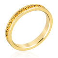 Stylish Stackables Yellow Crystal Gold Ring
