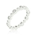 Alternating Bezel Linked Cubic Zirconia Eternity Band